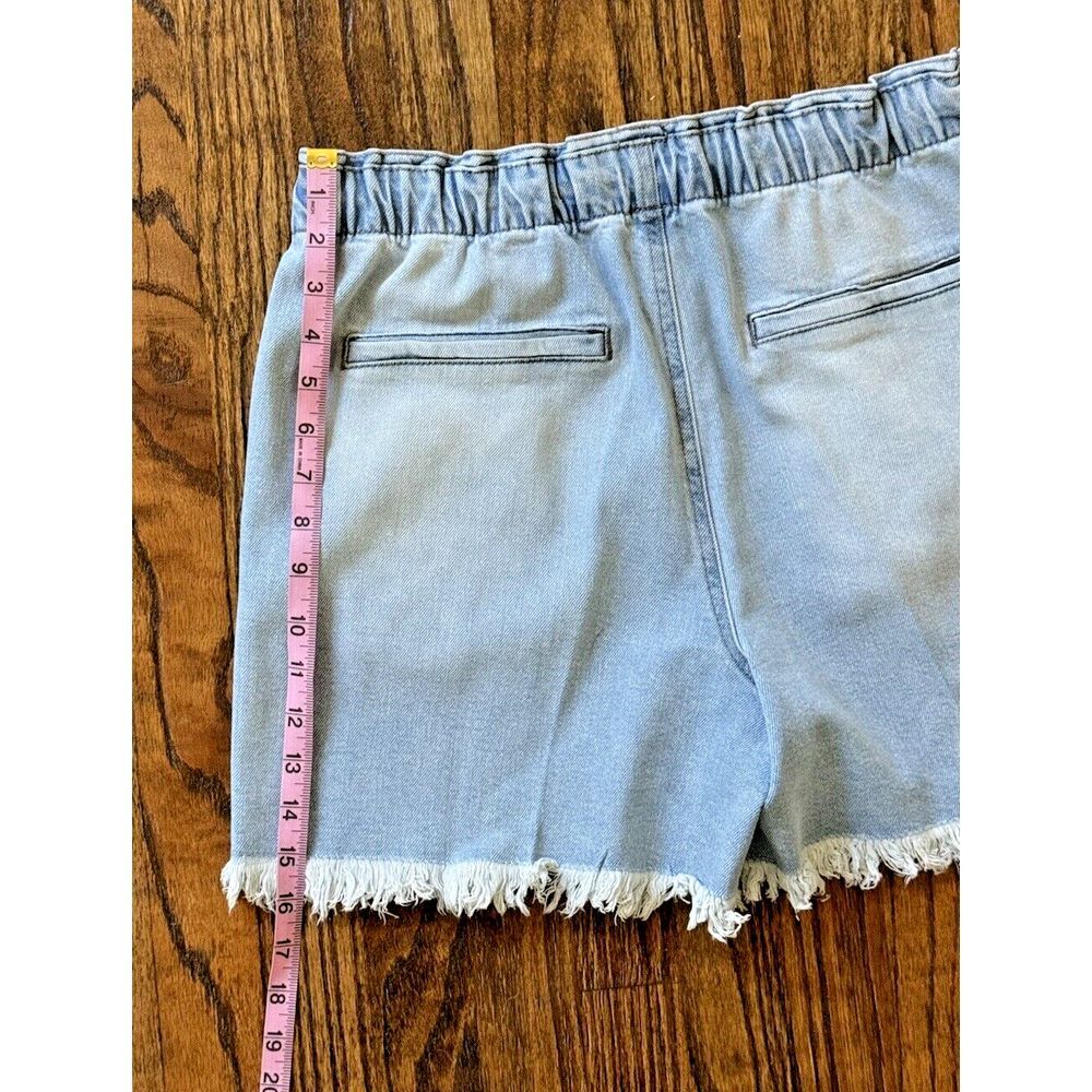 Celebrity Pink Paperbag Jean Shorts High Rise Comfy Boyfriend Fit Raw Hem Small - Picture 8 of 13